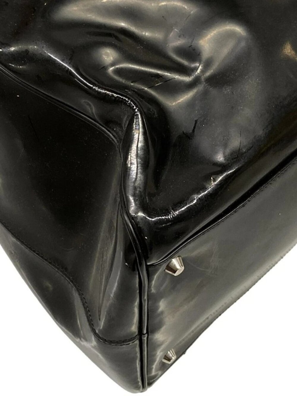 BALENCIAGA The Holiday 203250 Black Leather Boston Bag - Picture 6 of 15